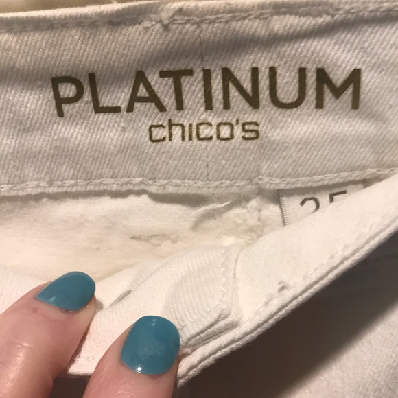 Chico’s White Denim Skimmer Jeans - Picture 3 of 7